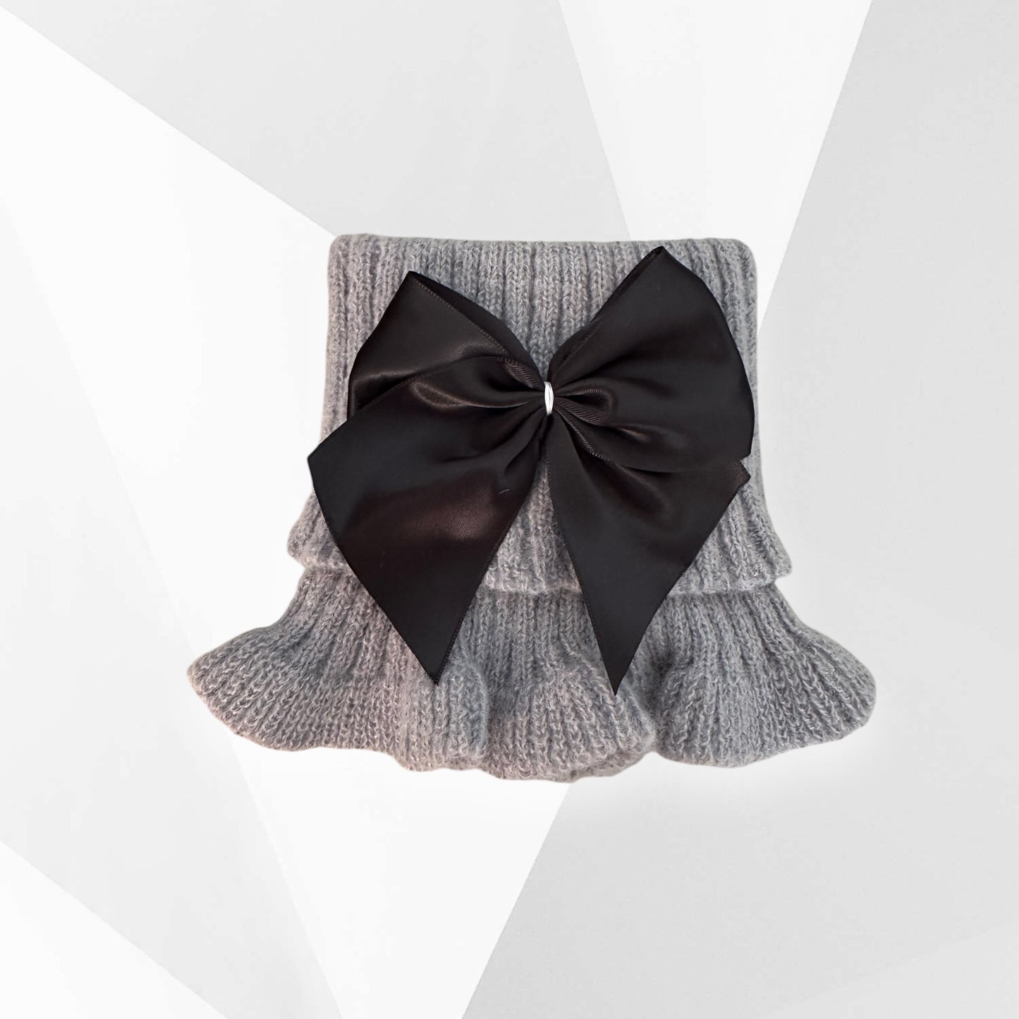 Cozy Ruffled Neck Warmer with Satin Bow