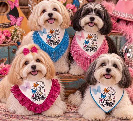 Dolly Parton Tribute – Reversible Embroidered Couture Dog Bandana