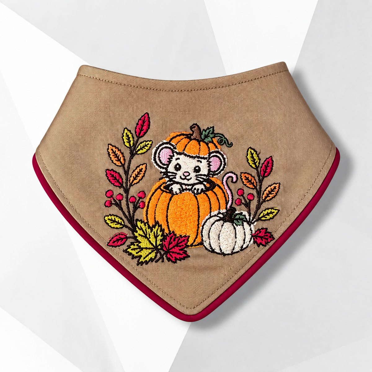 Pumpkin Patch Mouse Reversible Fall Dog Bandanna