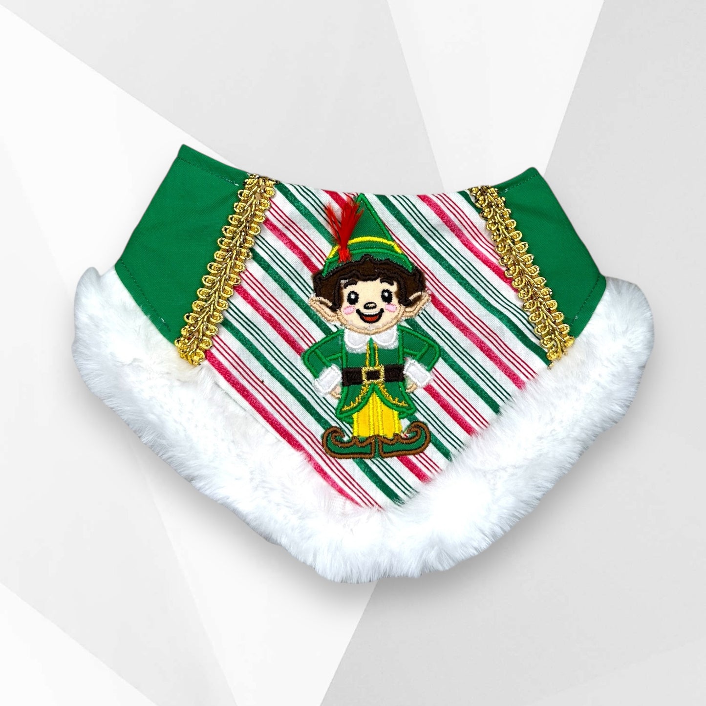 Buddy the Elf-Inspired Dog Bandanna – Appliqué Christmas Dog Accessory