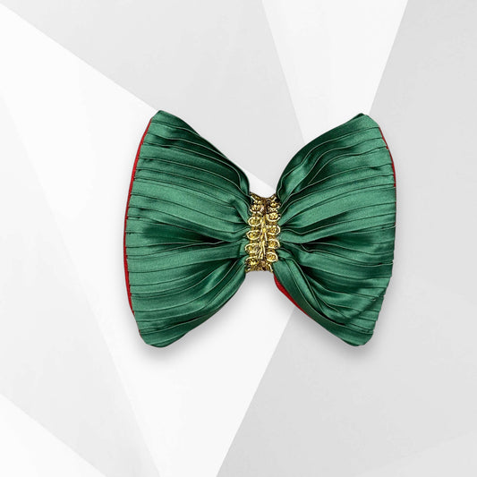 Green dog hair bow/Christmas holiday dog accessory