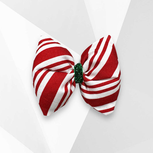 Candy Cane dog hair bow/Christmas holiday dog accessory