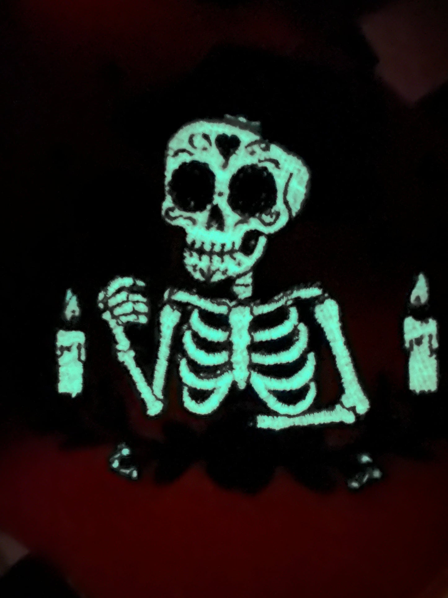 Día de los Muertos Glow-in-the-Dark Reversible Dog Bandanna