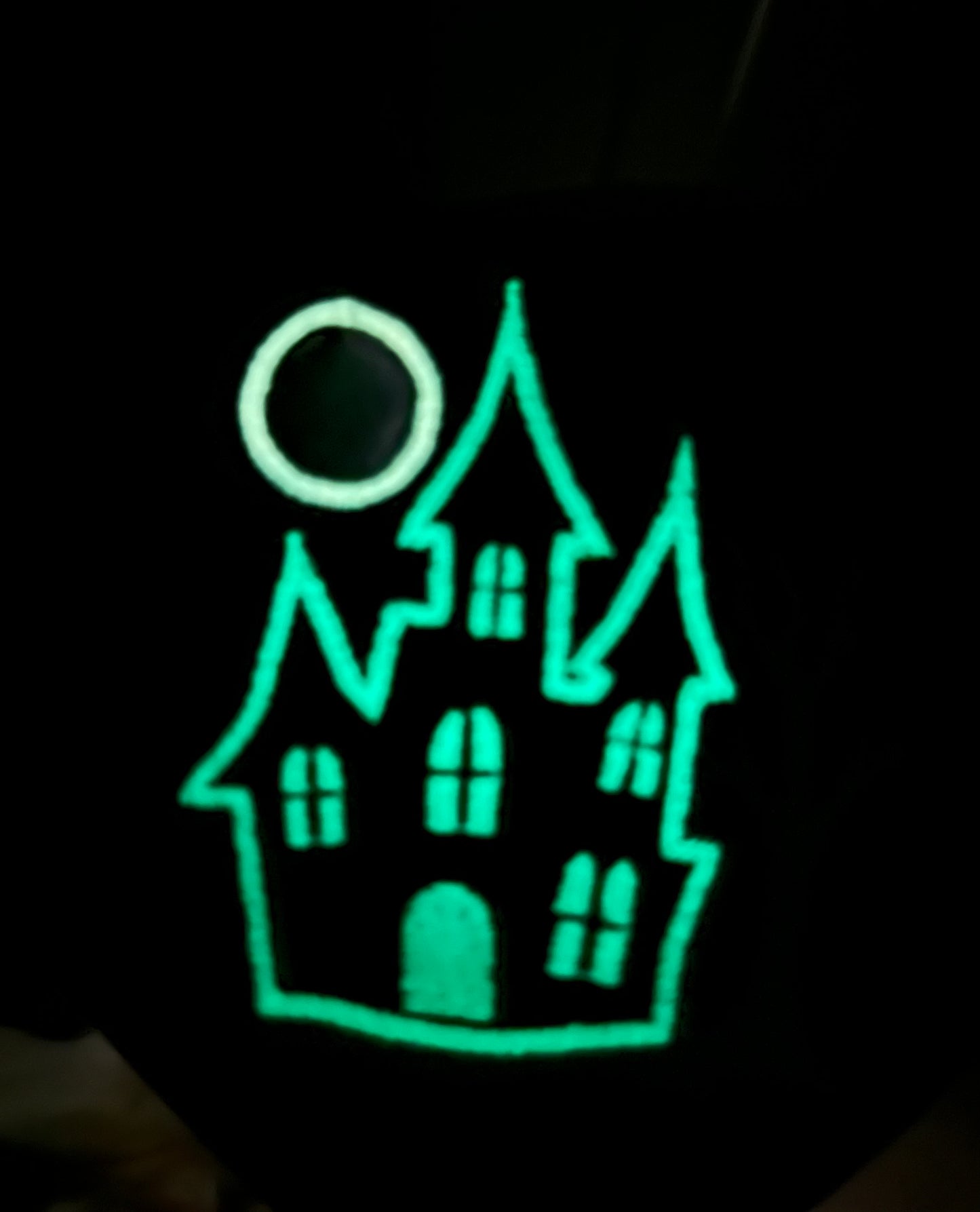 Luxury Handmade Haunted House Glow-in-the-Dark Dog Bandana – Couture Halloween Dog Accessory