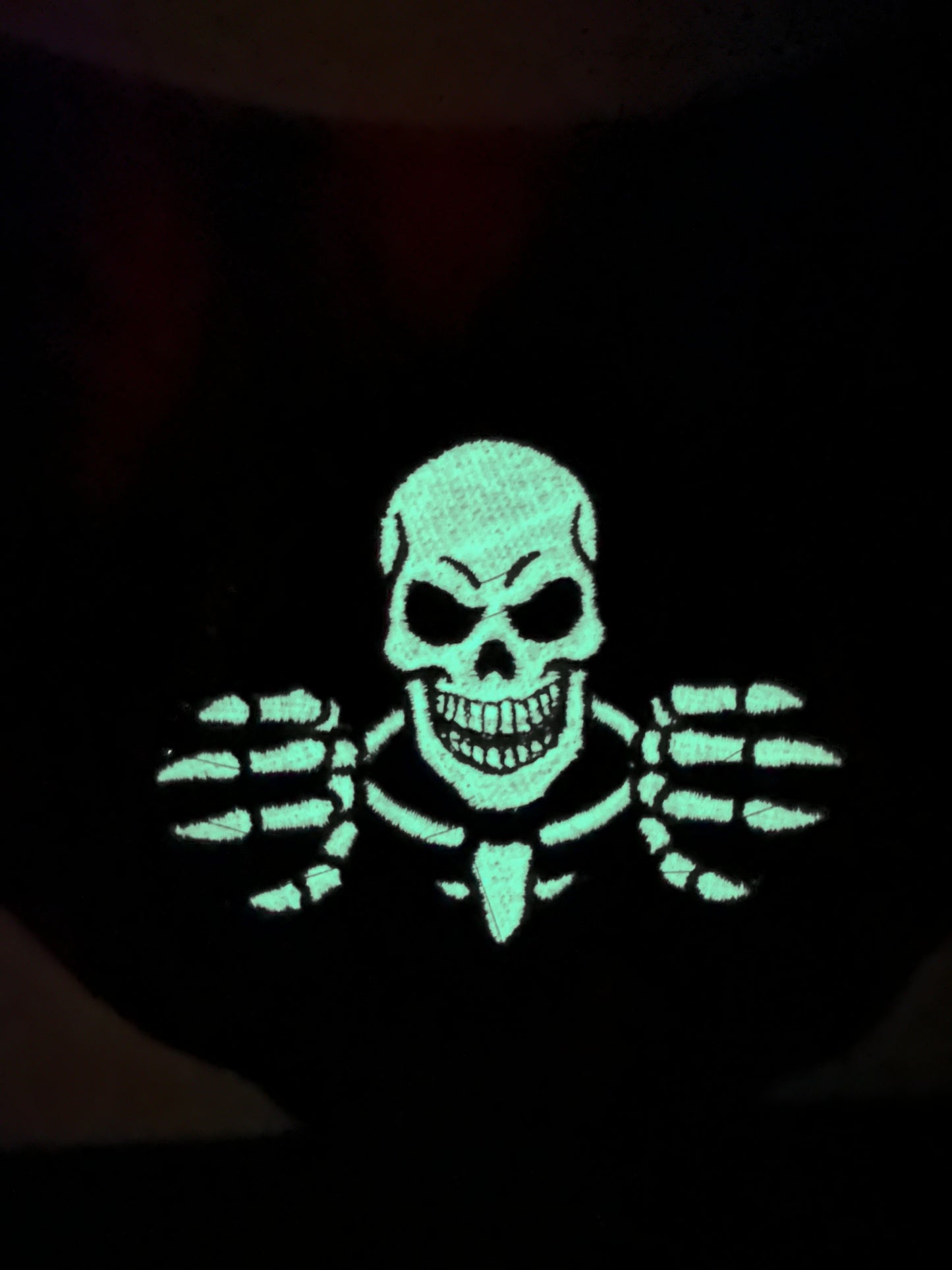 Luxury Handmade Glow-in-the-Dark Skeleton Dog Bandana – Couture Halloween Dog Accessory with Flame Design (Copy)