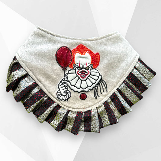 Pennywise Inspired Dog Bandanna - Handmade Couture Halloween Dog Accessory