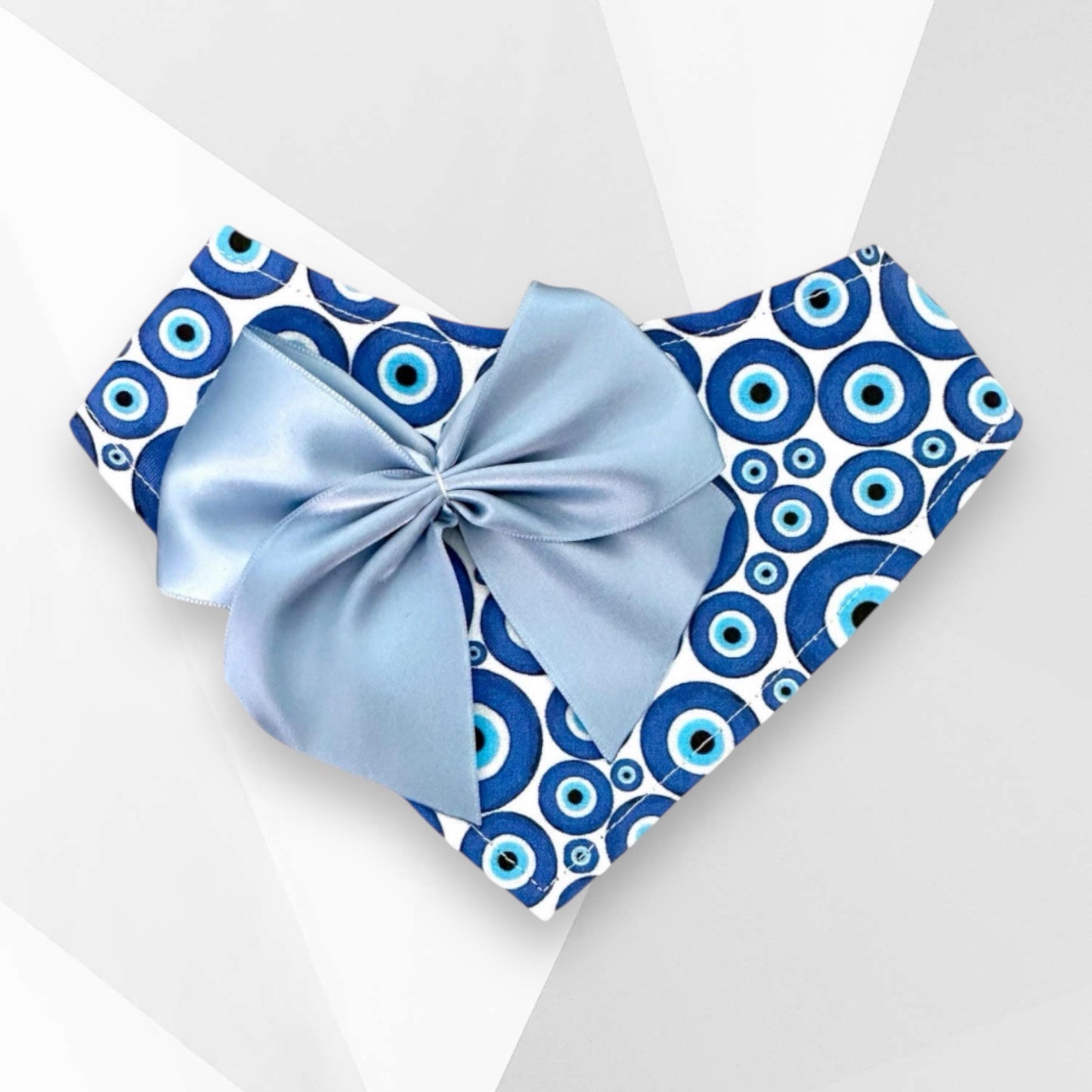 Evil Eye Protection Bandana with Satin Bow