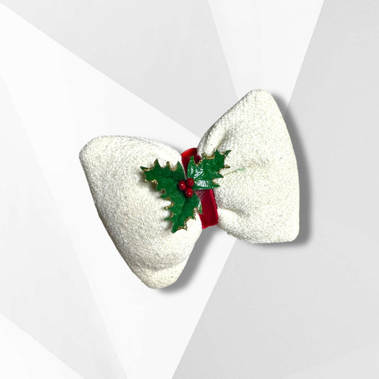 Holly Jolly Christmas Bow — Hair Bow & Bowtie