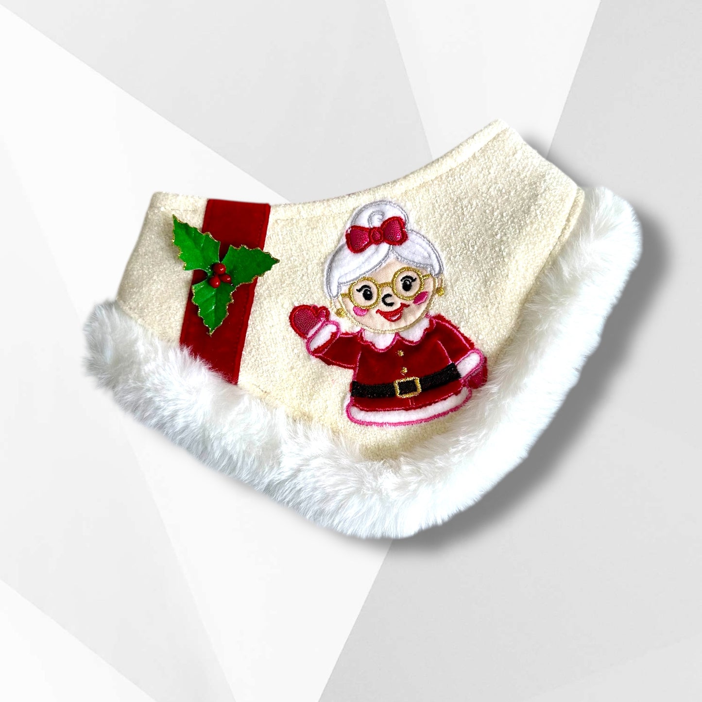 Mrs. Claus Luxe Appliqué Bandanna