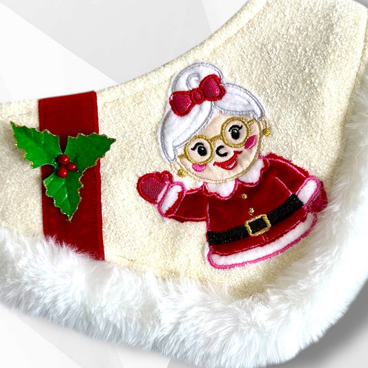 Mrs. Claus Luxe Appliqué Bandanna