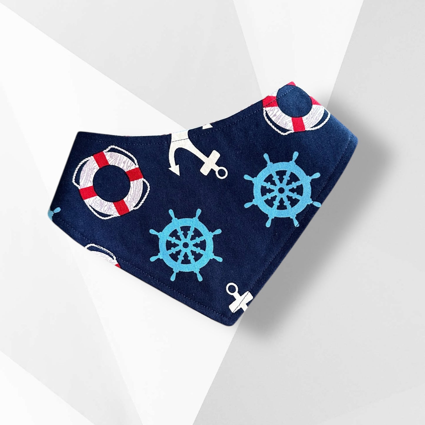 Lobsters / Nautical Icons Reversible Cotton Dog Bandana