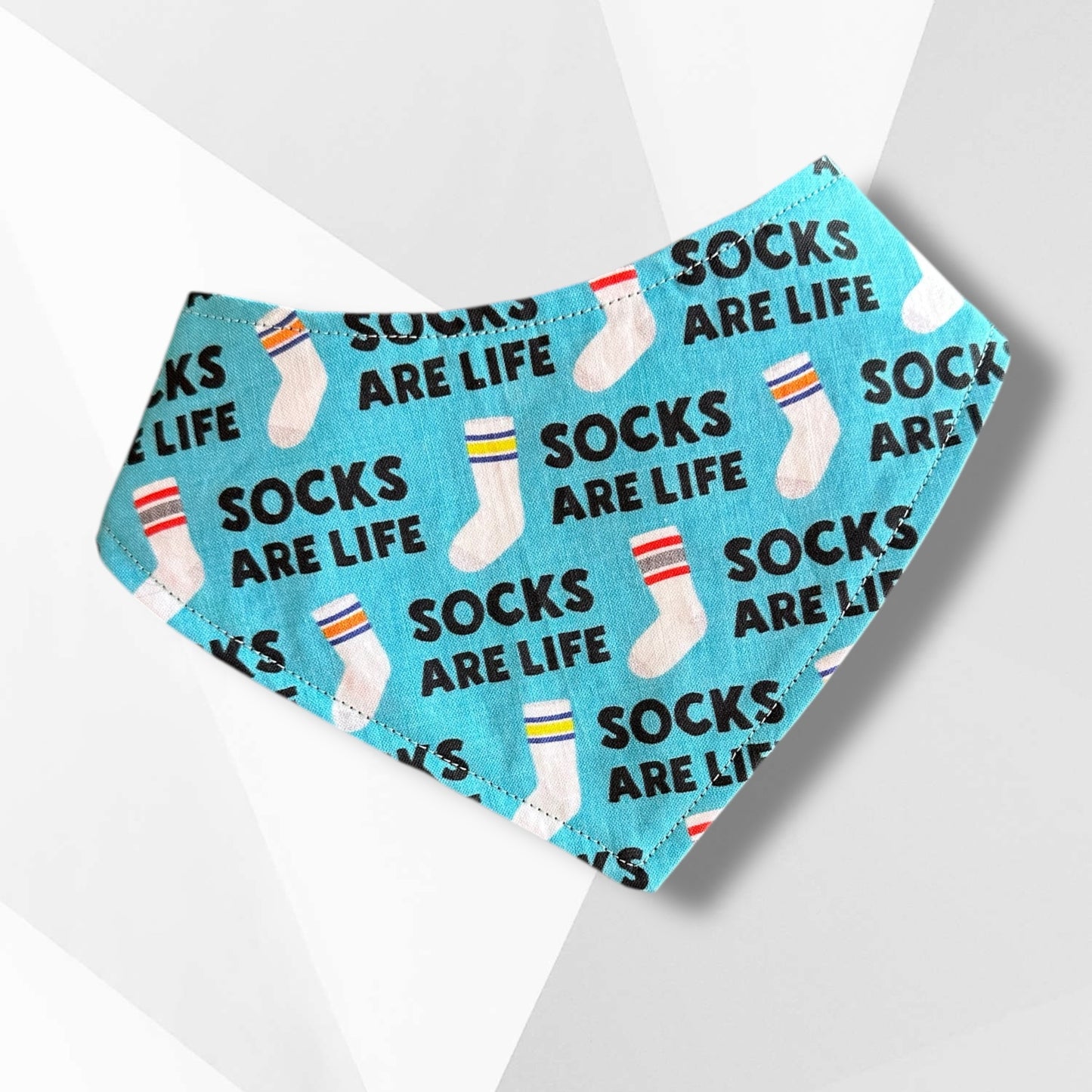 Socks Are Life / Ball Is Life Reversible Cotton Dog Bandana