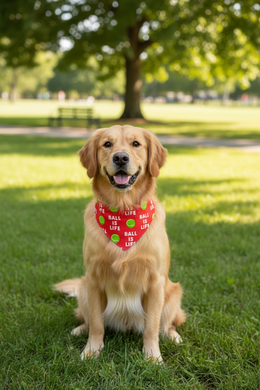 Socks Are Life / Ball Is Life Reversible Cotton Dog Bandana
