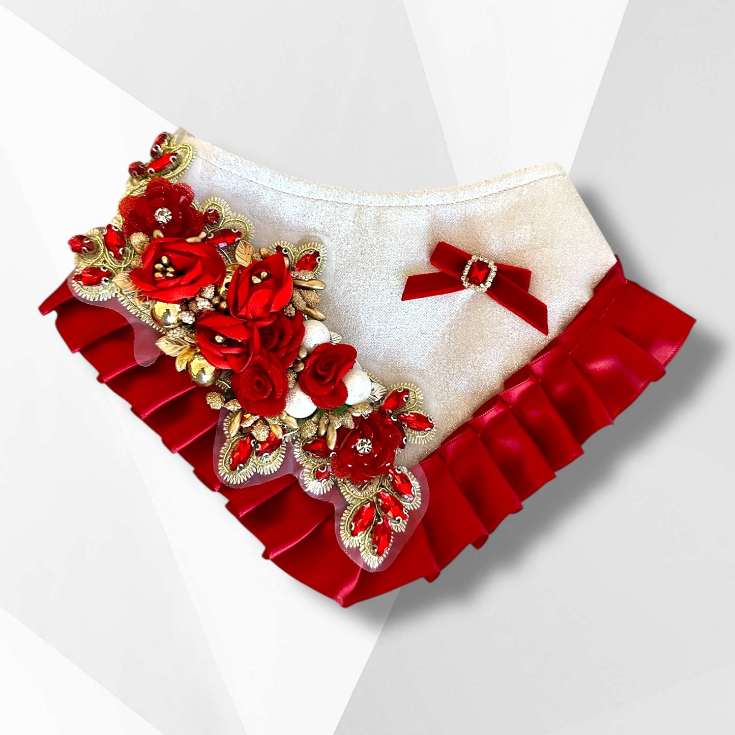 Ruby Rose Valentine Couture Dog Bandanna / Luxury Handmade Valentine Dog Bandana