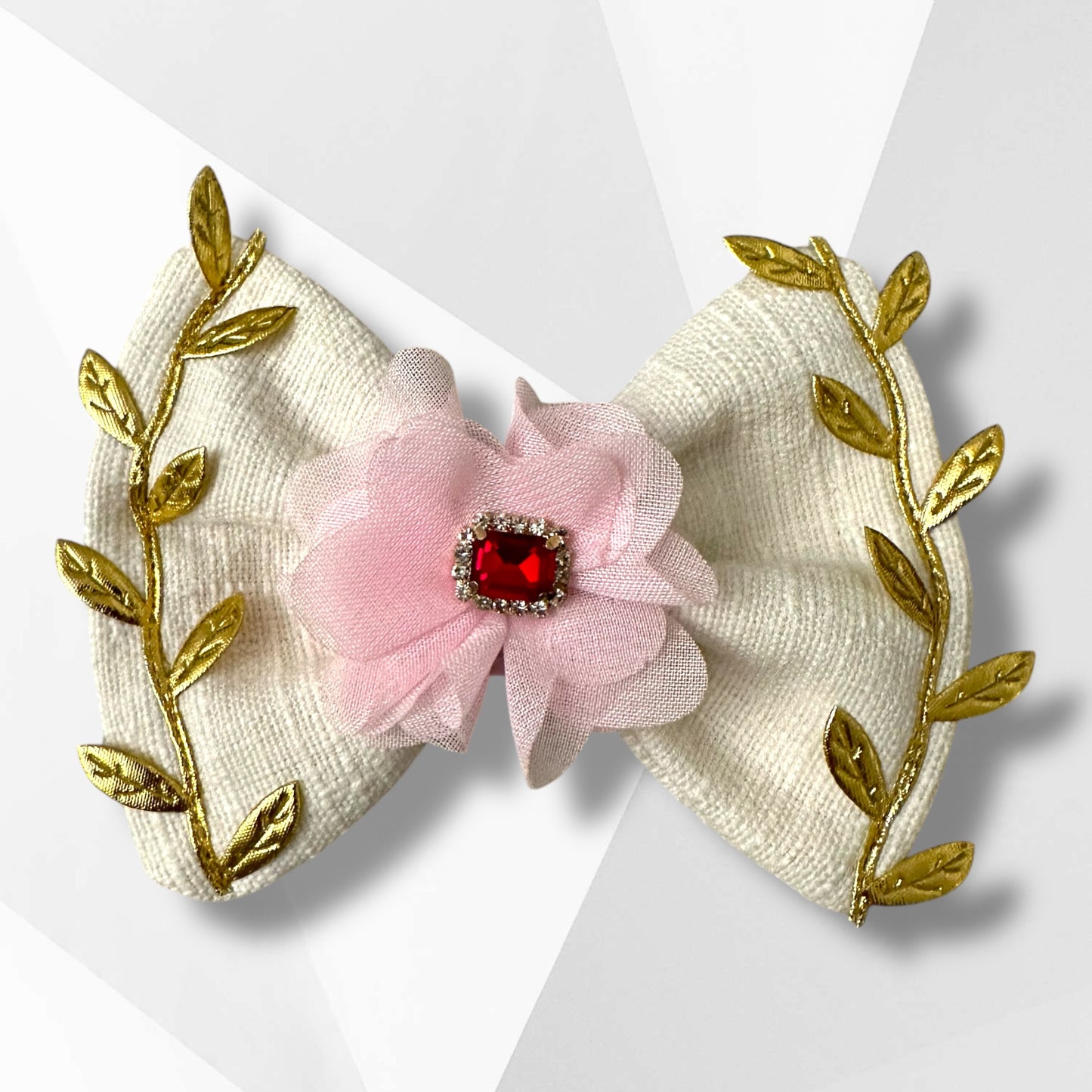 Foxy Lady Valentine Hair Bow / Luxury Handmade Valentine Dog Hair Bow
