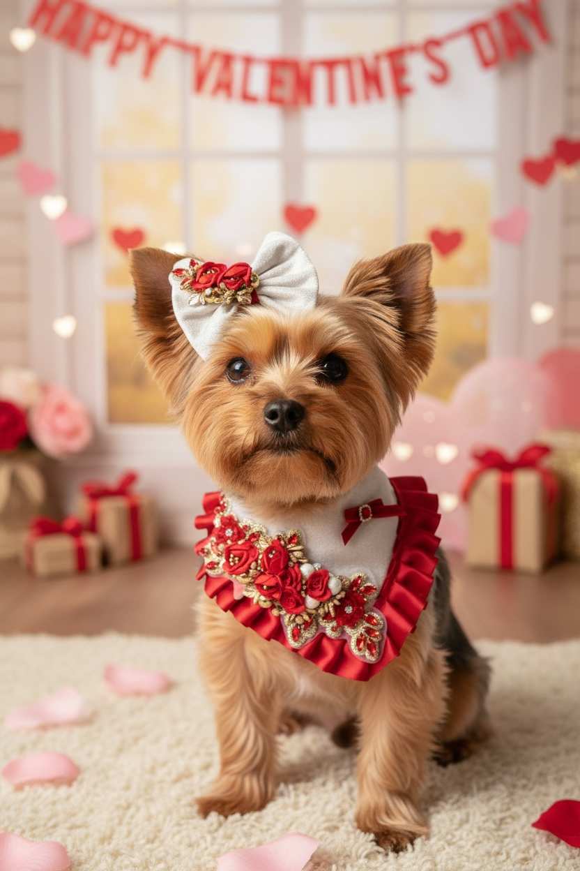 Ruby Bloom Hair Bow – Valentine’s Day Edition