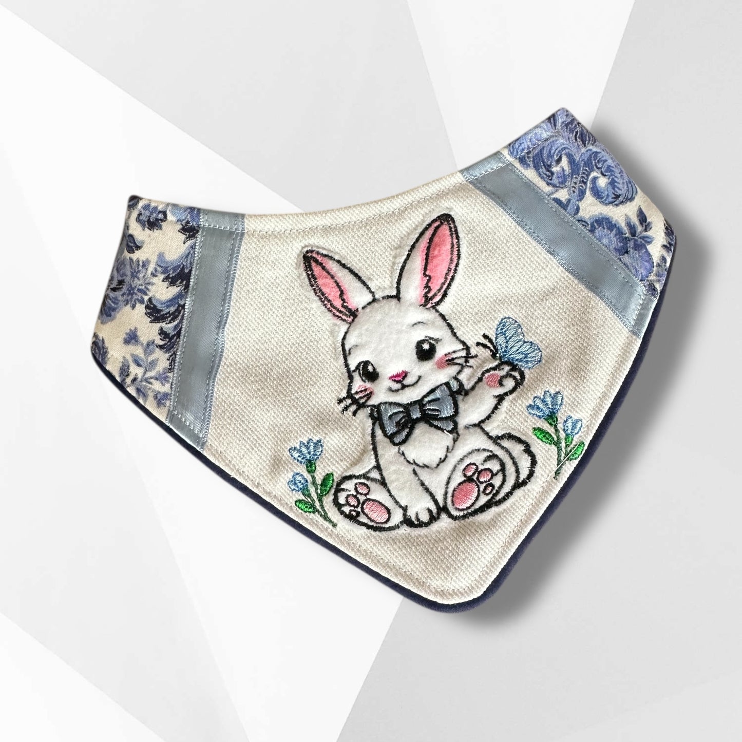 Luxury Spring Bunny Dog Bandana – Handmade Easter Rabbit Pet Bandana