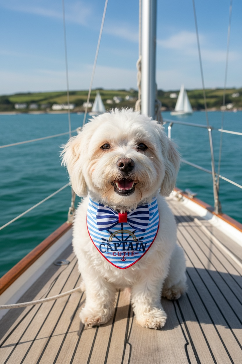 Captain Cutie Nautical Dog Bandana