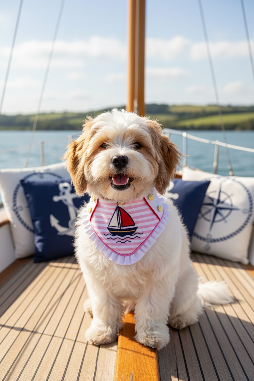 Luxury Sailboat Dog Bandana / Yacht Club Pup Collection