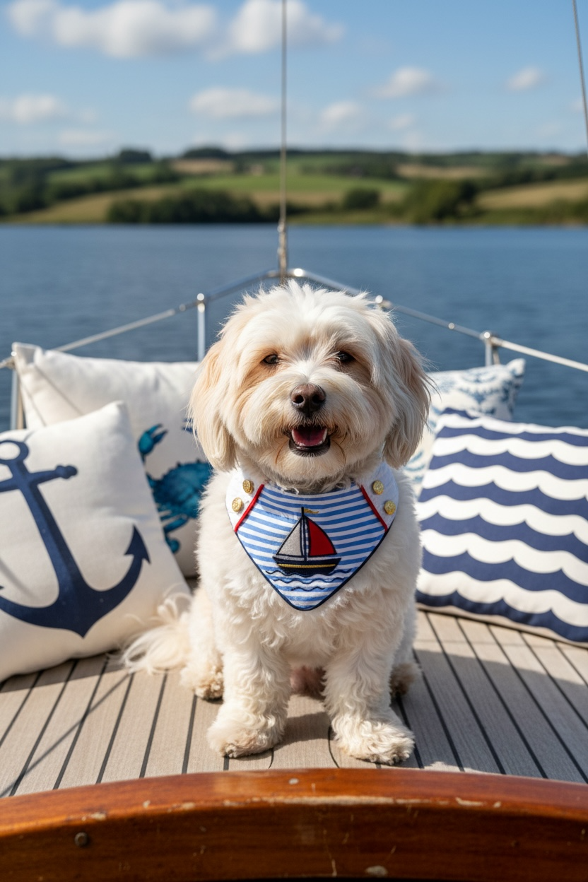 Luxury Sailboat Dog Bandana / Yacht Club Pup Collection