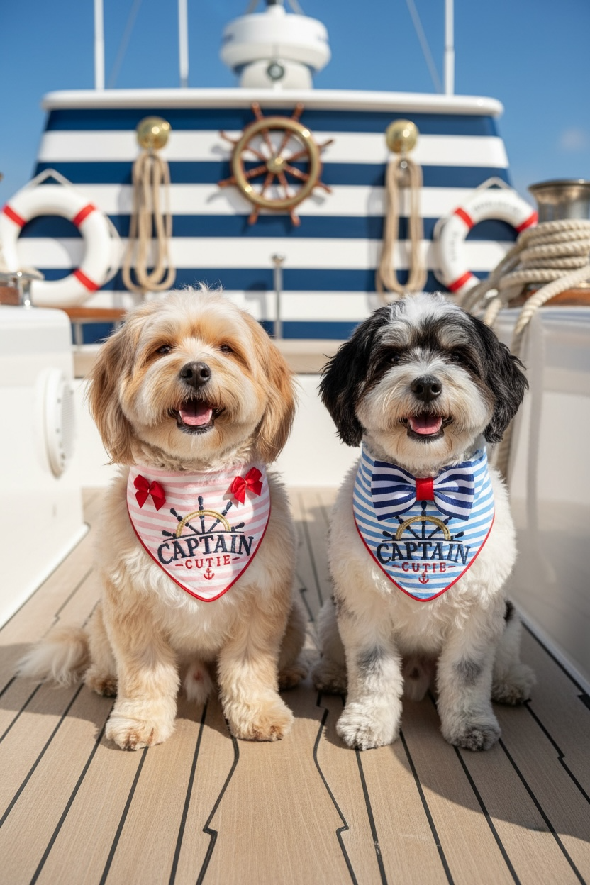 Captain Cutie Nautical Dog Bandana
