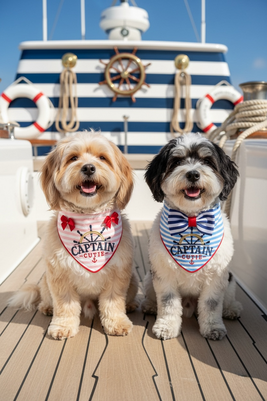 Captain Cutie Nautical Dog Bandana