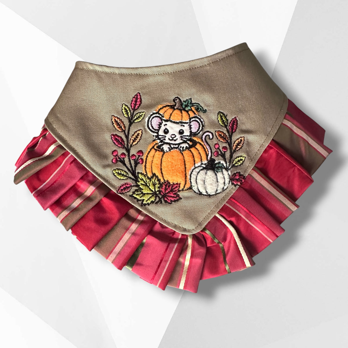 Pumpkin Patch Mouse Reversible Fall Dog Bandanna