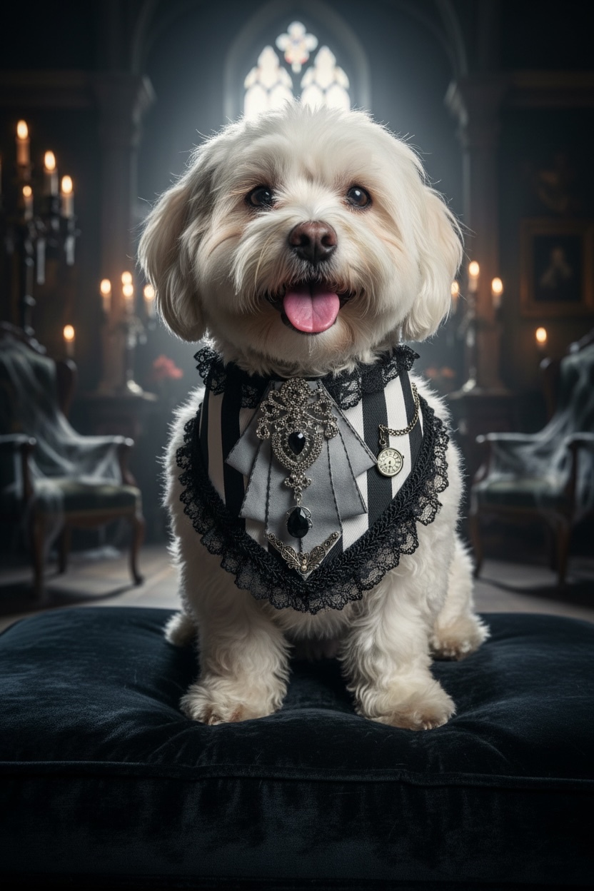 Victorian Noir Couture Halloween Dog Bandanna