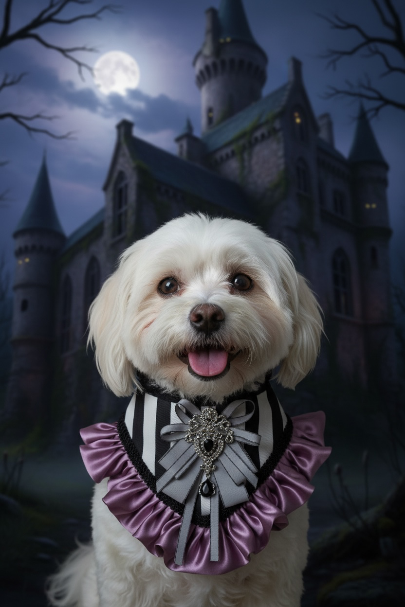 Victorian Noir Couture Halloween Dog Bandanna