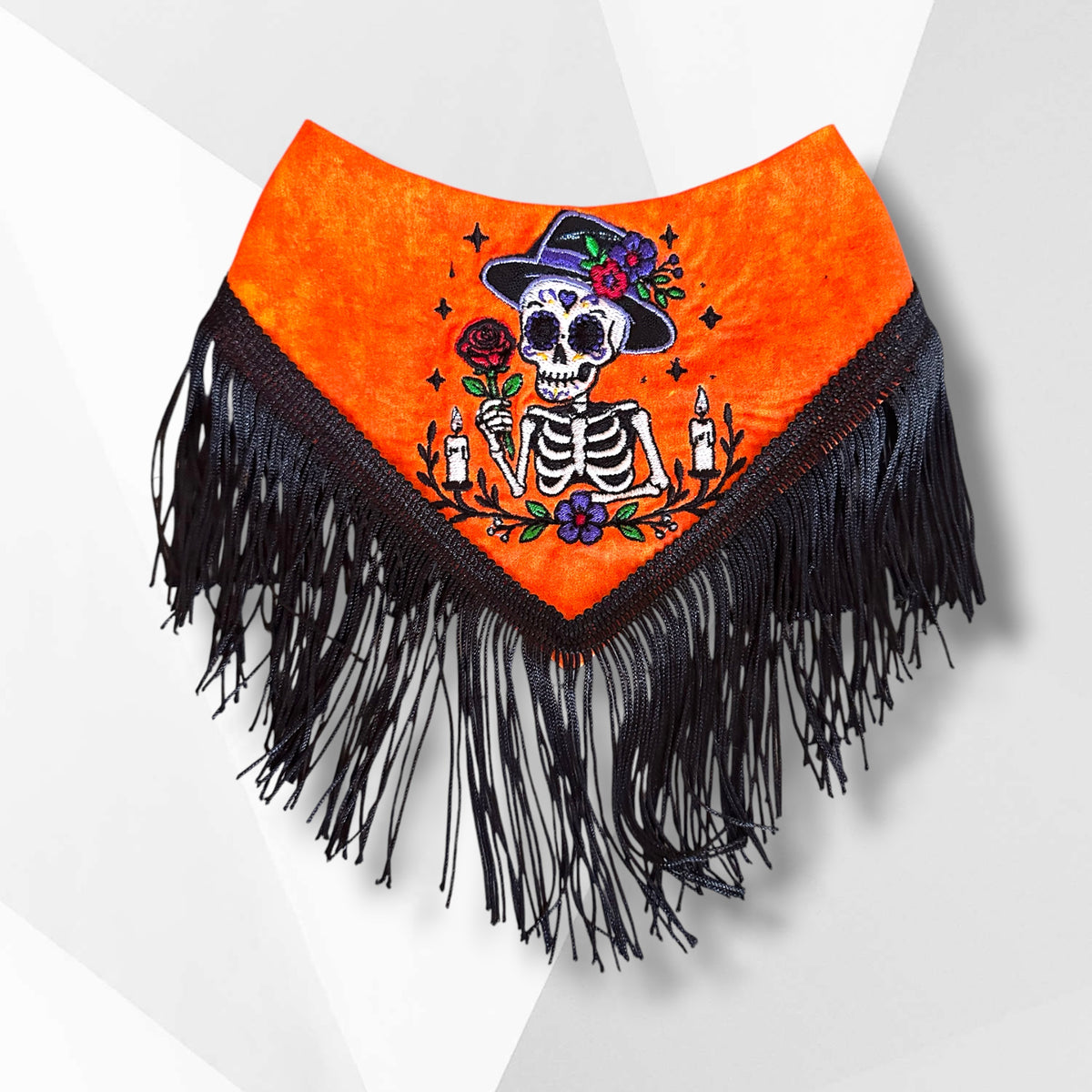 Día de los Muertos Glow-in-the-Dark Reversible Dog Bandanna