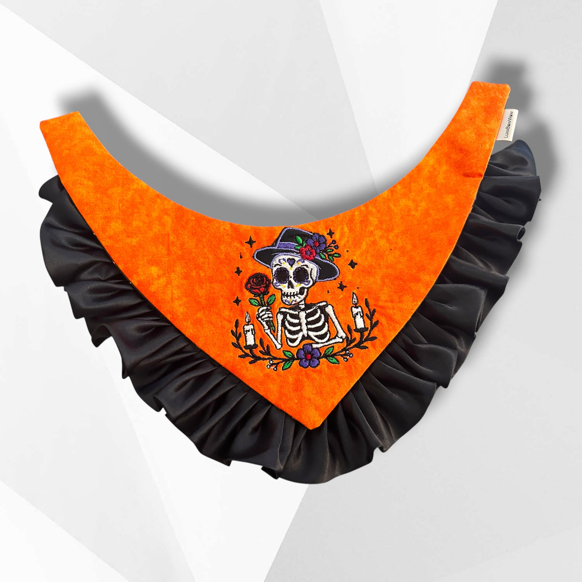 Día de los Muertos Glow-in-the-Dark Reversible Dog Bandanna
