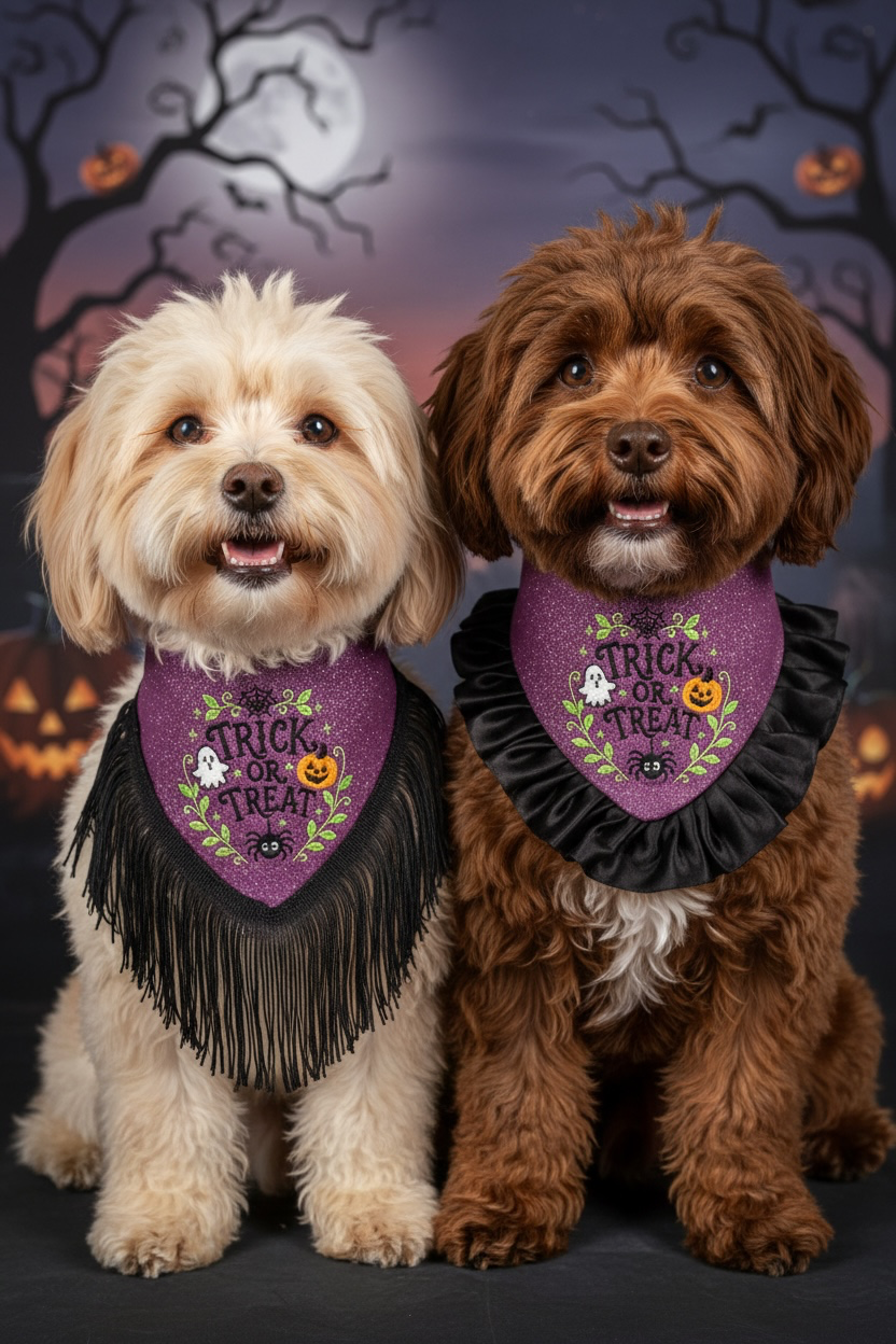 Trick or Treat Reversible Halloween Dog Bandanna