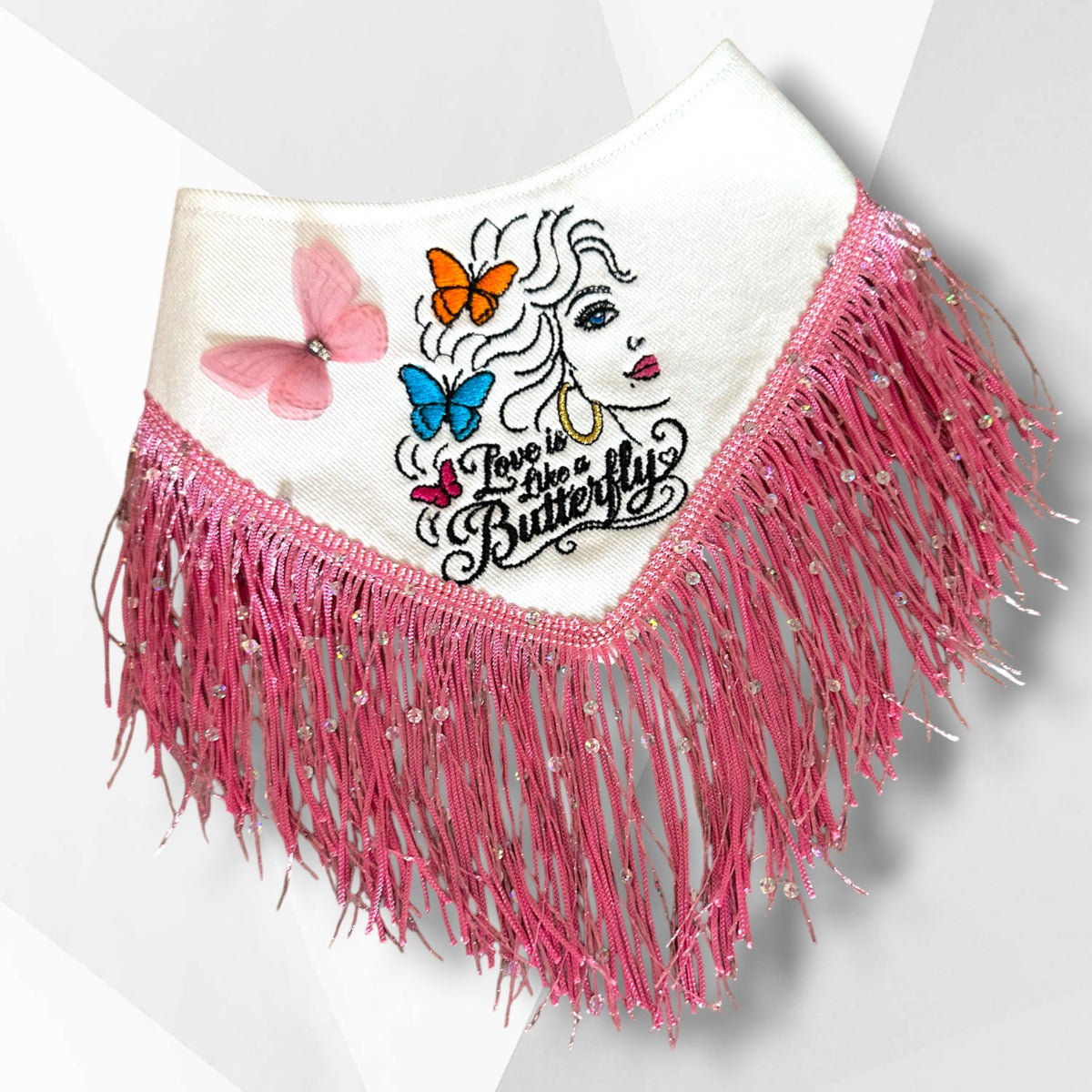 Dolly Parton Tribute – Reversible Embroidered Couture Dog Bandana